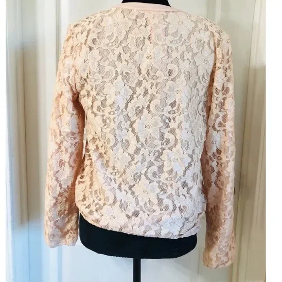Michael Stars 🌟 🌟Blush Lace Bomber Jacket - Picture 2 of 4